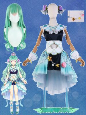 Finana Ryugu Vtuber Cosplay Costume Cute Anime Party Dress Halloween Outfit - 1