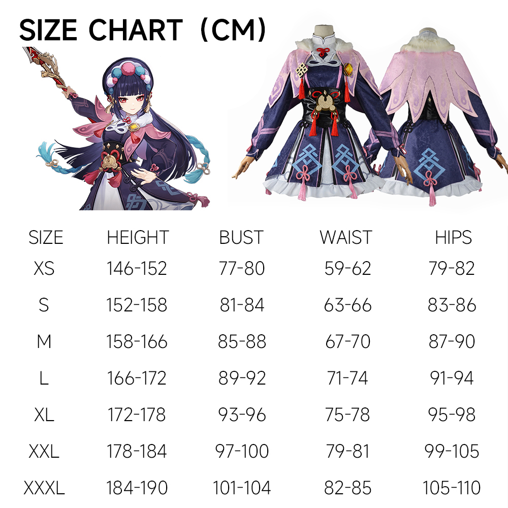 Genshin Impact Yunjin Cosplay Costume Lolita Dress Wig Womens Roleplay Outfit - 7