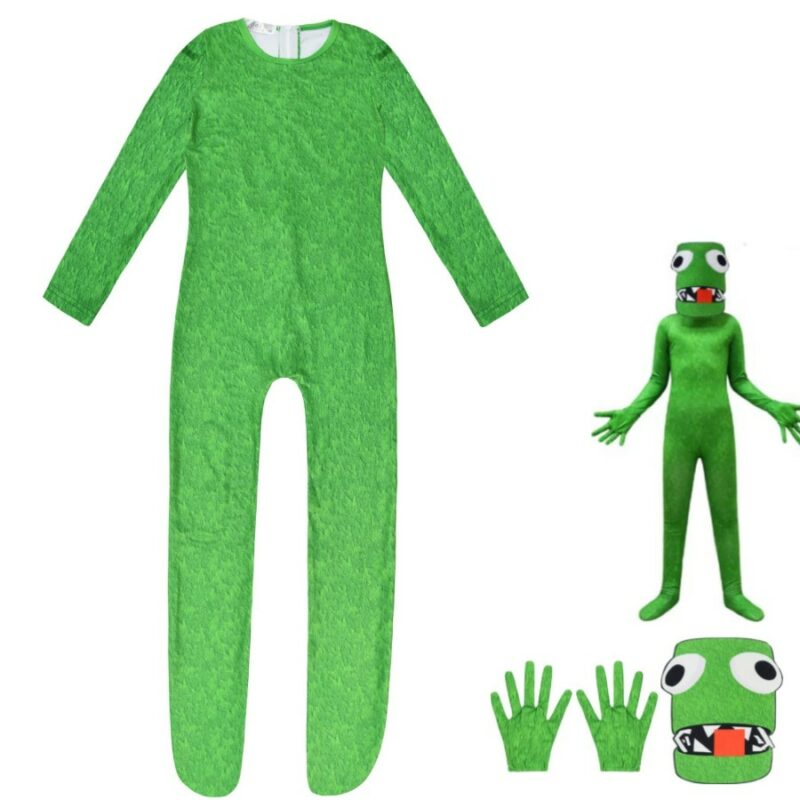 Childrens Kawaii Anime Monster Cosplay Jumpsuit For Halloween Birthday Party - 1
