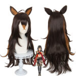 Genshin Impact Dehya Cosplay Costume Set Wig Pants Gloves For Women - 6