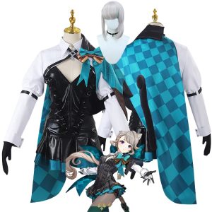 Genshin Impact Lynette Cosplay Costume Set With Wig For Women Halloween - 1