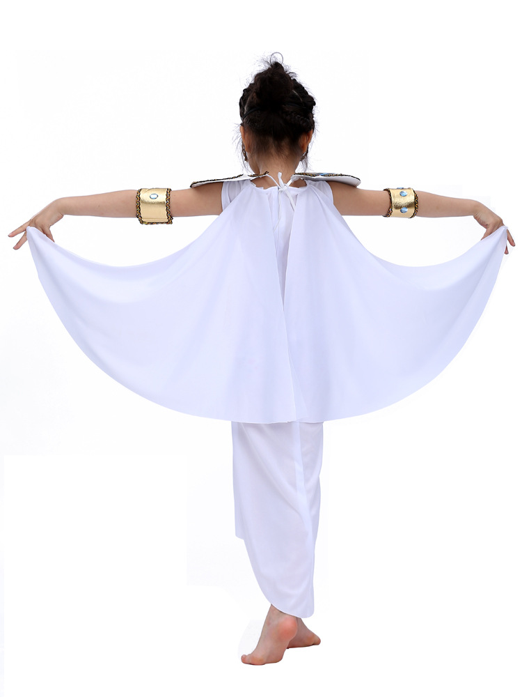 Kids Egyptian Pharaohcleopatra Cosplay Costume With Accessories For Halloween - 12