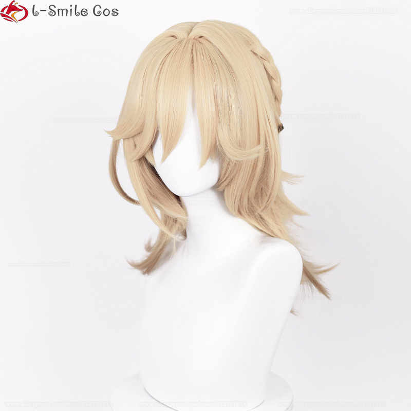 Genshin Impact Kaveh Cosplay Wig 50cm Linen Gold Heatresistant Wig Cap - 10
