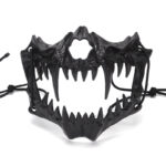 Anime Dragon God Skeleton Half Face Halloween Skull Cosplay Mask - 6