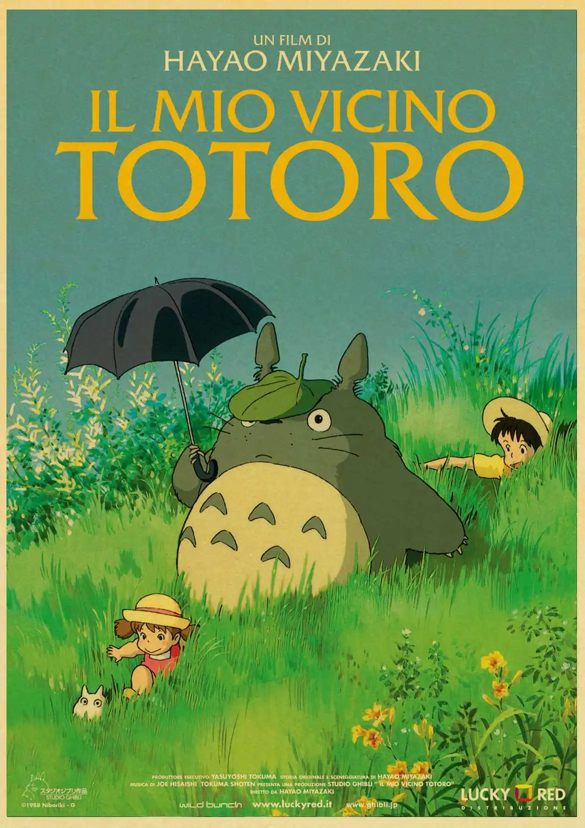 Miyazaki Hayao Totoro Vintage Poster Retro Kids Room Home Cafe Decor - 16