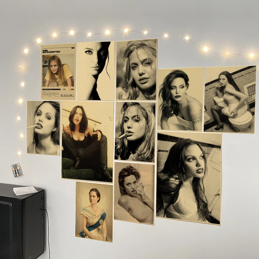 Angelina Jolie Vintage Poster Kraft Paper Art For Home Caf Dcor - 7