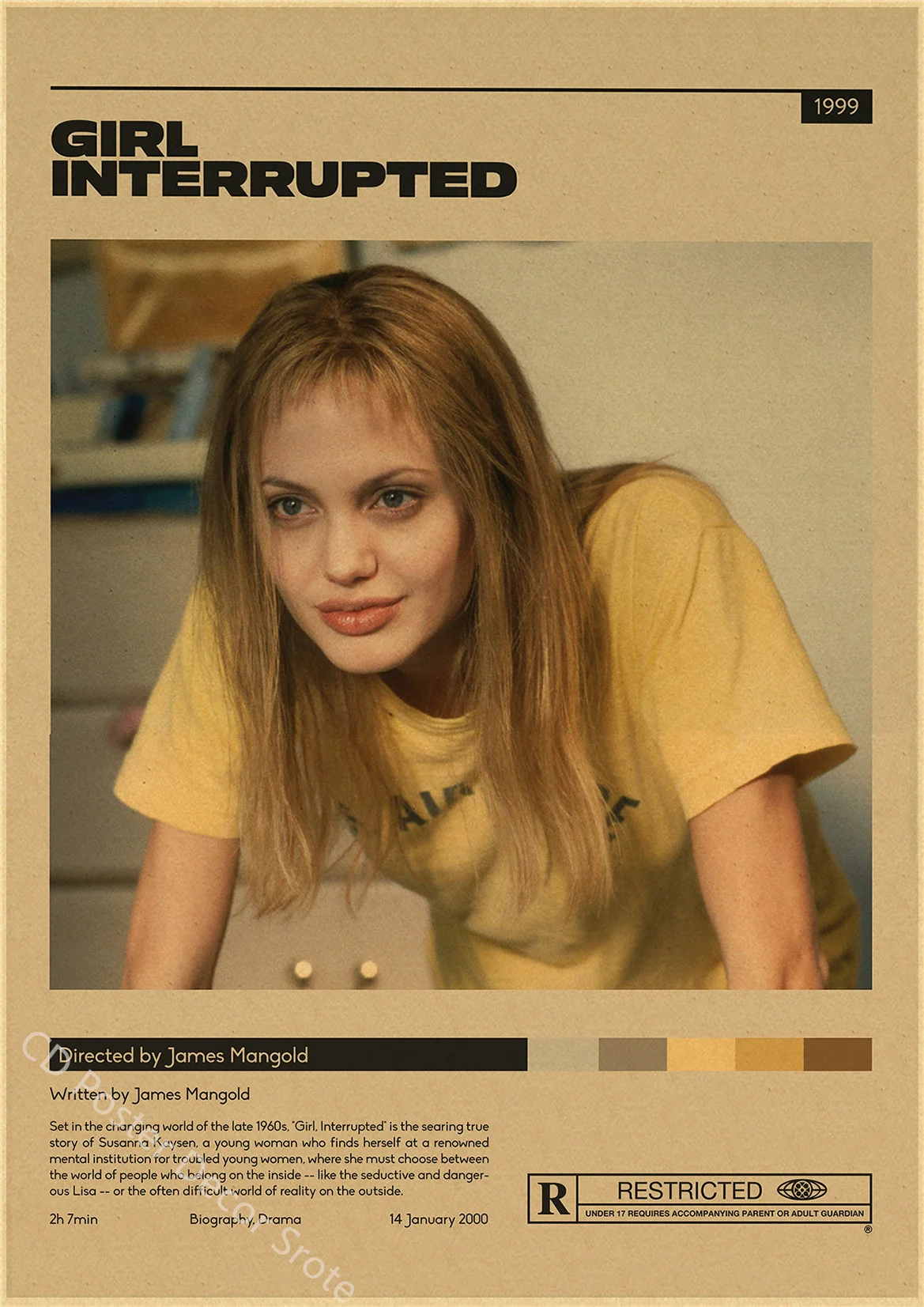 Angelina Jolie Vintage Poster Kraft Paper Art For Home Caf Dcor - 17