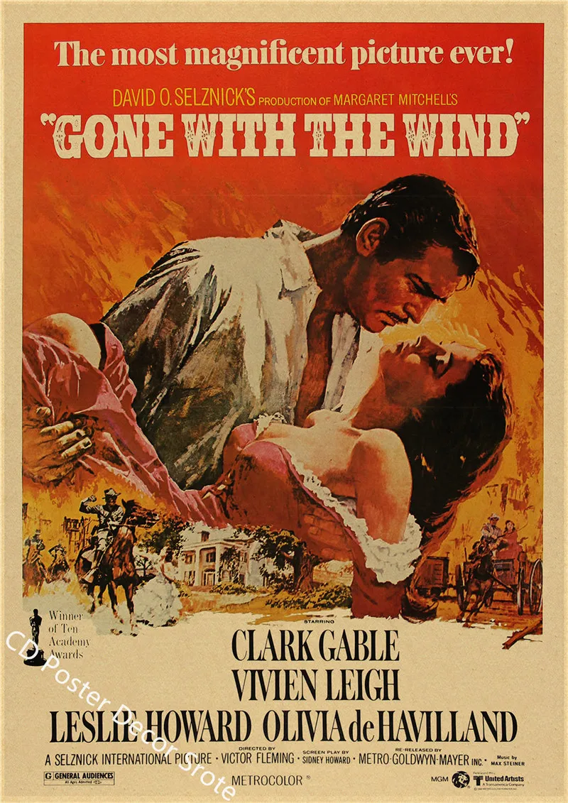 Vintage Retro Movie Posters Diy Kraft Paper Art For Home Decor - 12