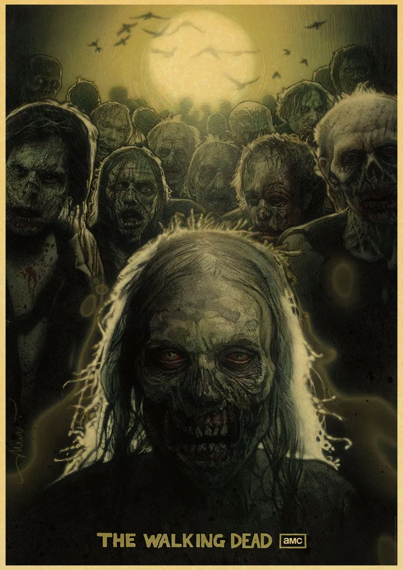 Vintage Walking Dead Kraft Paper Poster For Creative Home Interior Decor - 12