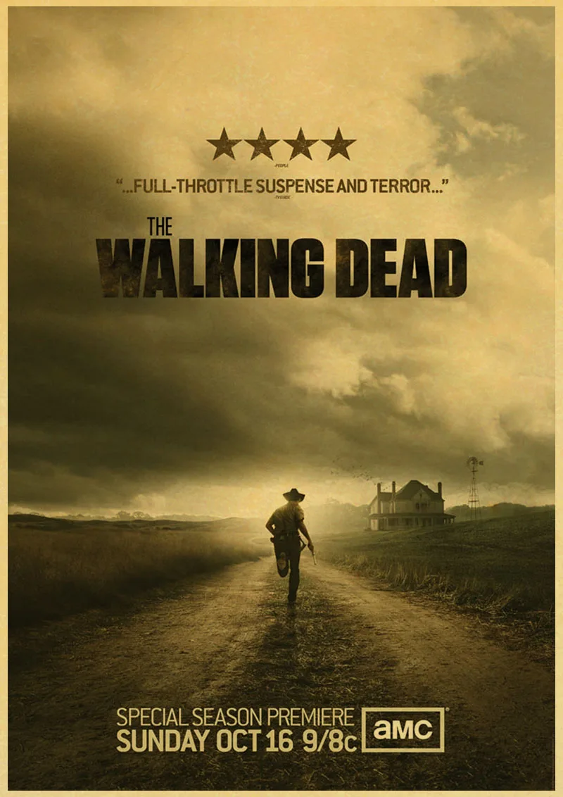 Vintage Walking Dead Kraft Paper Poster For Creative Home Interior Decor - 17