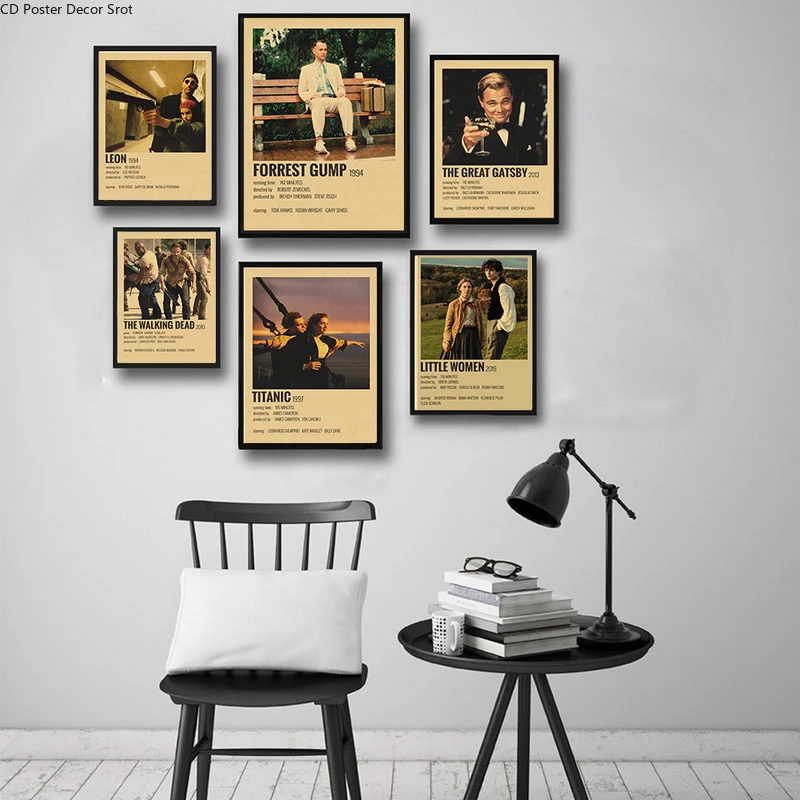 Vintage Titanic Leon Mid90s Anime Kraft Paper Posters For Home Decor - 8