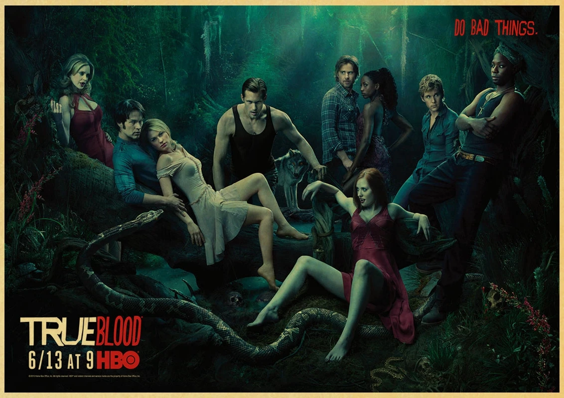 Vintage Vampire Diaries Horror Movie Poster Wall Art Decor - 20
