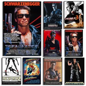 Terminator Movie Art Canvas Schwarzenegger Print Poster For Home Decor - 1