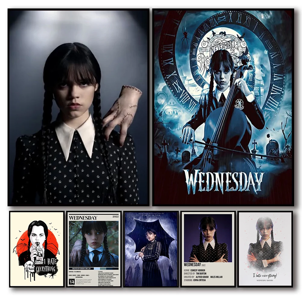 Wednesday Addams Horror Movie Canvas Art Poster For Room Decor - 8