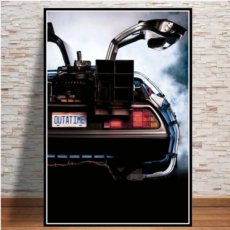 Back To The Future Vintage Car Canvas Wall Art Poster For Home Decor - 7