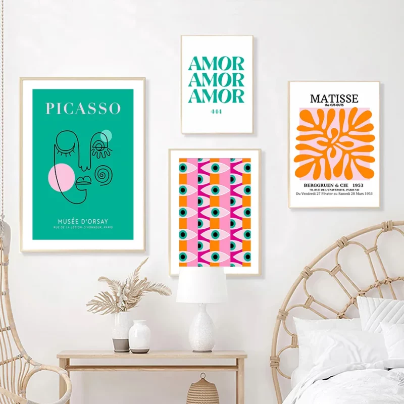 Retro Matisse Picasso Canvas Art Print For Living Room Home Decor - 2