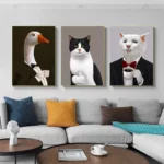 Judgmental Duck Humor Wall Art Canvas Funny Animal Print For Home Decor - 2