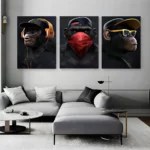 Highend Monkey Canvas Art Print For Luxury Home Decor Modern Mural - 3