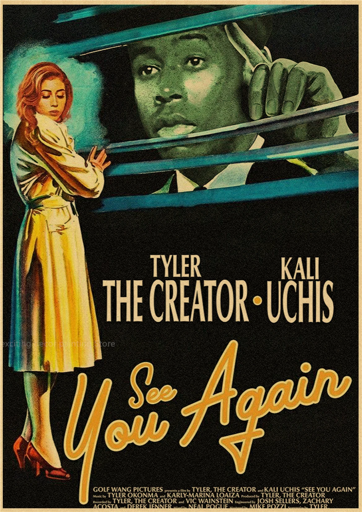 Tyler The Creator Vintage Aesthetic Wall Art Kraft Paper Retro Poster - 15