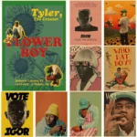 Tyler The Creator Vintage Aesthetic Wall Art Kraft Paper Retro Poster - 1