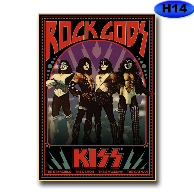 Kiss Band Vintage Heavy Metal Wall Art Poster For Home Decor - 21