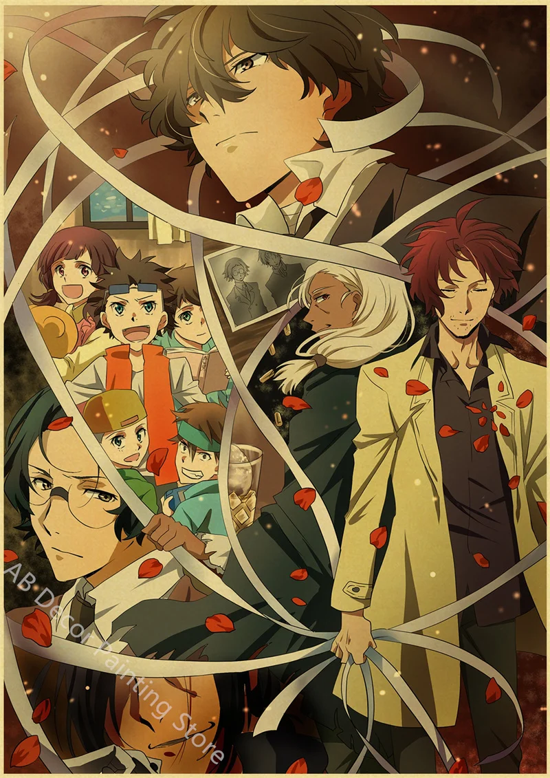 Bungou Stray Dogs Anime Poster Vintage Kraft Paper Wall Art Decor - 14