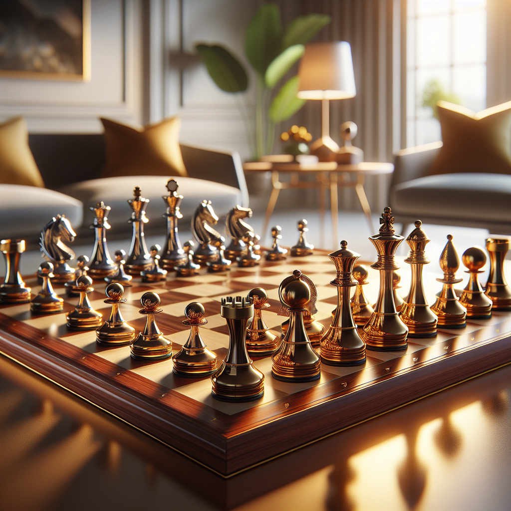 The Glossy Wood Chess Board: Perfect for Display and Play