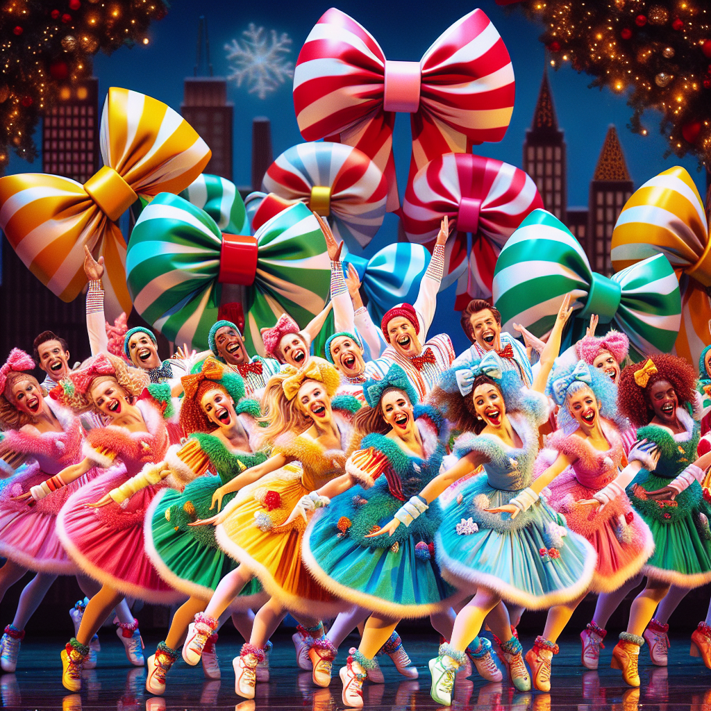 Exploring Festive Dance Team Costumes with Colorful Bows for a Joyful Performance  