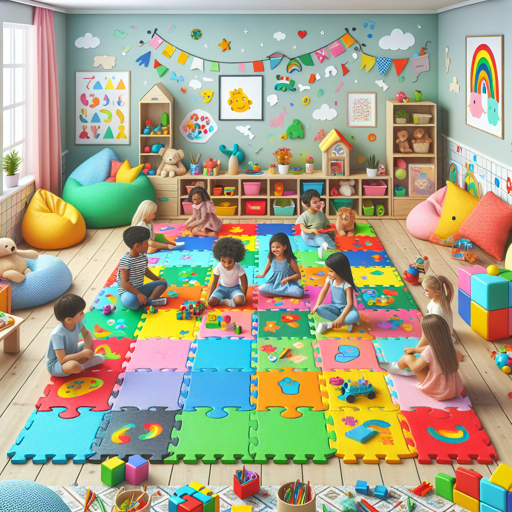 Creating a Comfortable Play Area with Customizable Puzzle Play Mats for Kids Rooms  