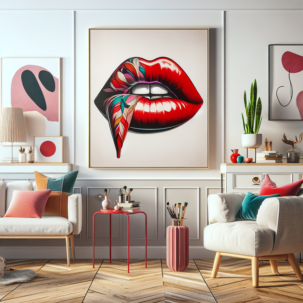 Vibrant Lip Designs: Perfect Wall Decor for Creative Spaces  